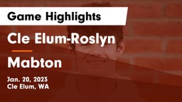 Cle Elum-Roslyn  vs Mabton Game Highlights - Jan. 20, 2023