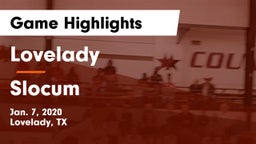 Lovelady  vs Slocum  Game Highlights - Jan. 7, 2020