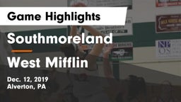 Southmoreland  vs West Mifflin  Game Highlights - Dec. 12, 2019