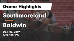 Southmoreland  vs Baldwin  Game Highlights - Dec. 28, 2019