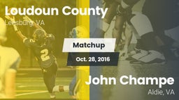 Matchup: Loudoun County High vs. John Champe   2016