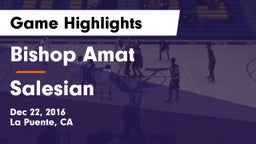 Bishop Amat  vs Salesian  Game Highlights - Dec 22, 2016