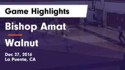 Bishop Amat  vs Walnut  Game Highlights - Dec 27, 2016