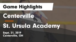 Centerville vs St. Ursula Academy Game Highlights - Sept. 21, 2019