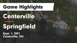 Centerville vs Springfield  Game Highlights - Sept. 1, 2021