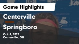 Centerville vs Springboro  Game Highlights - Oct. 4, 2023