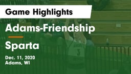 Adams-Friendship  vs Sparta  Game Highlights - Dec. 11, 2020