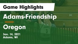 Adams-Friendship  vs Oregon  Game Highlights - Jan. 14, 2021