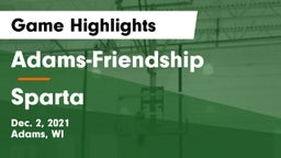 Adams-Friendship  vs Sparta  Game Highlights - Dec. 2, 2021