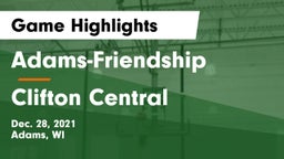 Adams-Friendship  vs Clifton Central Game Highlights - Dec. 28, 2021