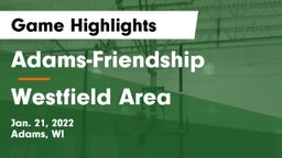 Adams-Friendship  vs Westfield Area  Game Highlights - Jan. 21, 2022