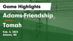Adams-Friendship  vs Tomah  Game Highlights - Feb. 5, 2022