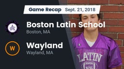 Recap: Boston Latin School vs. Wayland  2018