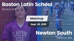Matchup: Boston Latin School vs. Newton South  2018