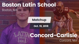 Matchup: Boston Latin School vs. Concord-Carlisle  2018