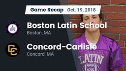 Recap: Boston Latin School vs. Concord-Carlisle  2018