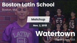 Matchup: Boston Latin School vs. Watertown  2018