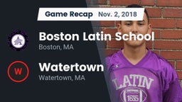 Recap: Boston Latin School vs. Watertown  2018