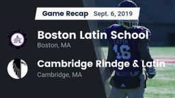 Recap: Boston Latin School vs. Cambridge Rindge & Latin  2019