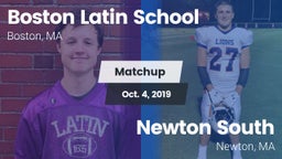 Matchup: Boston Latin School vs. Newton South  2019