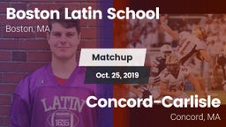 Matchup: Boston Latin School vs. Concord-Carlisle  2019