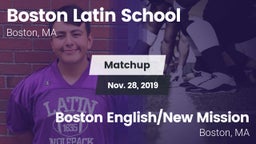 Matchup: Boston Latin School vs. Boston English/New Mission  2019