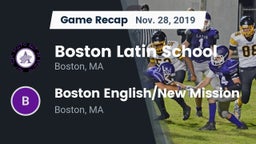 Recap: Boston Latin School vs. Boston English/New Mission  2019