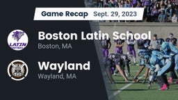 Recap: Boston Latin School vs. Wayland  2023