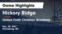 Hickory Ridge  vs United Faith Christian Academy Game Highlights - Dec. 20, 2021