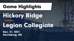 Hickory Ridge  vs Legion Collegiate  Game Highlights - Dec. 21, 2021