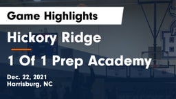 Hickory Ridge  vs 1 Of 1 Prep Academy  Game Highlights - Dec. 22, 2021