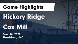 Hickory Ridge  vs Cox Mill Game Highlights - Jan. 14, 2022