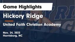 Hickory Ridge  vs United Faith Christian Academy Game Highlights - Nov. 24, 2023
