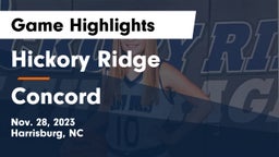 Hickory Ridge  vs Concord Game Highlights - Nov. 28, 2023