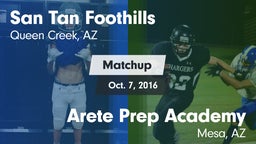Matchup: San Tan Foothills vs. Arete Prep Academy 2016