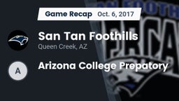 Recap: San Tan Foothills  vs. Arizona College Prepatory 2017