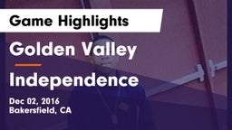 Golden Valley  vs Independence  Game Highlights - Dec 02, 2016