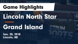 Lincoln North Star vs Grand Island  Game Highlights - Jan. 20, 2018