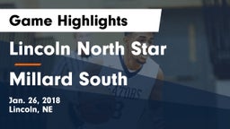 Lincoln North Star vs Millard South  Game Highlights - Jan. 26, 2018