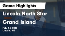 Lincoln North Star vs Grand Island  Game Highlights - Feb. 24, 2018