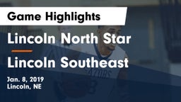 Lincoln North Star vs Lincoln Southeast  Game Highlights - Jan. 8, 2019