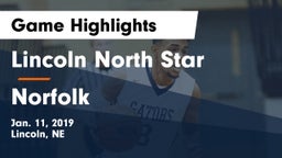 Lincoln North Star vs Norfolk  Game Highlights - Jan. 11, 2019