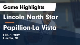 Lincoln North Star vs Papillion-La Vista  Game Highlights - Feb. 1, 2019