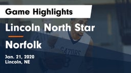 Lincoln North Star vs Norfolk Game Highlights - Jan. 21, 2020