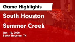South Houston  vs Summer Creek  Game Highlights - Jan. 10, 2020