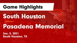 South Houston  vs Pasadena Memorial  Game Highlights - Jan. 5, 2021