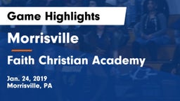 Morrisville  vs Faith Christian Academy Game Highlights - Jan. 24, 2019