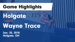 Holgate  vs Wayne Trace  Game Highlights - Jan. 25, 2018