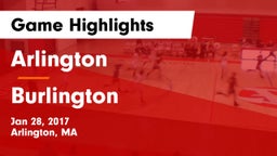 Arlington  vs Burlington  Game Highlights - Jan 28, 2017
