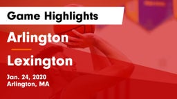 Arlington  vs Lexington Game Highlights - Jan. 24, 2020